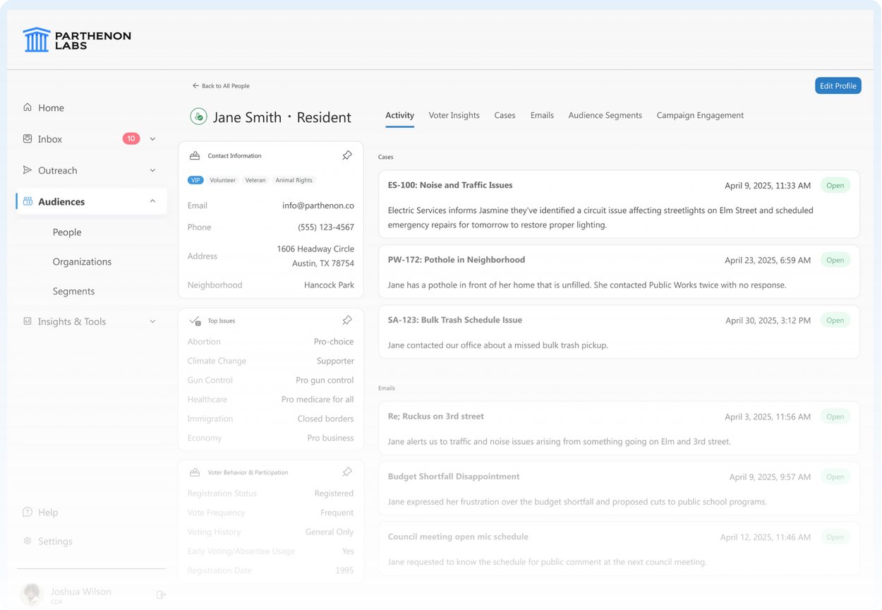 screenshot of nexus app